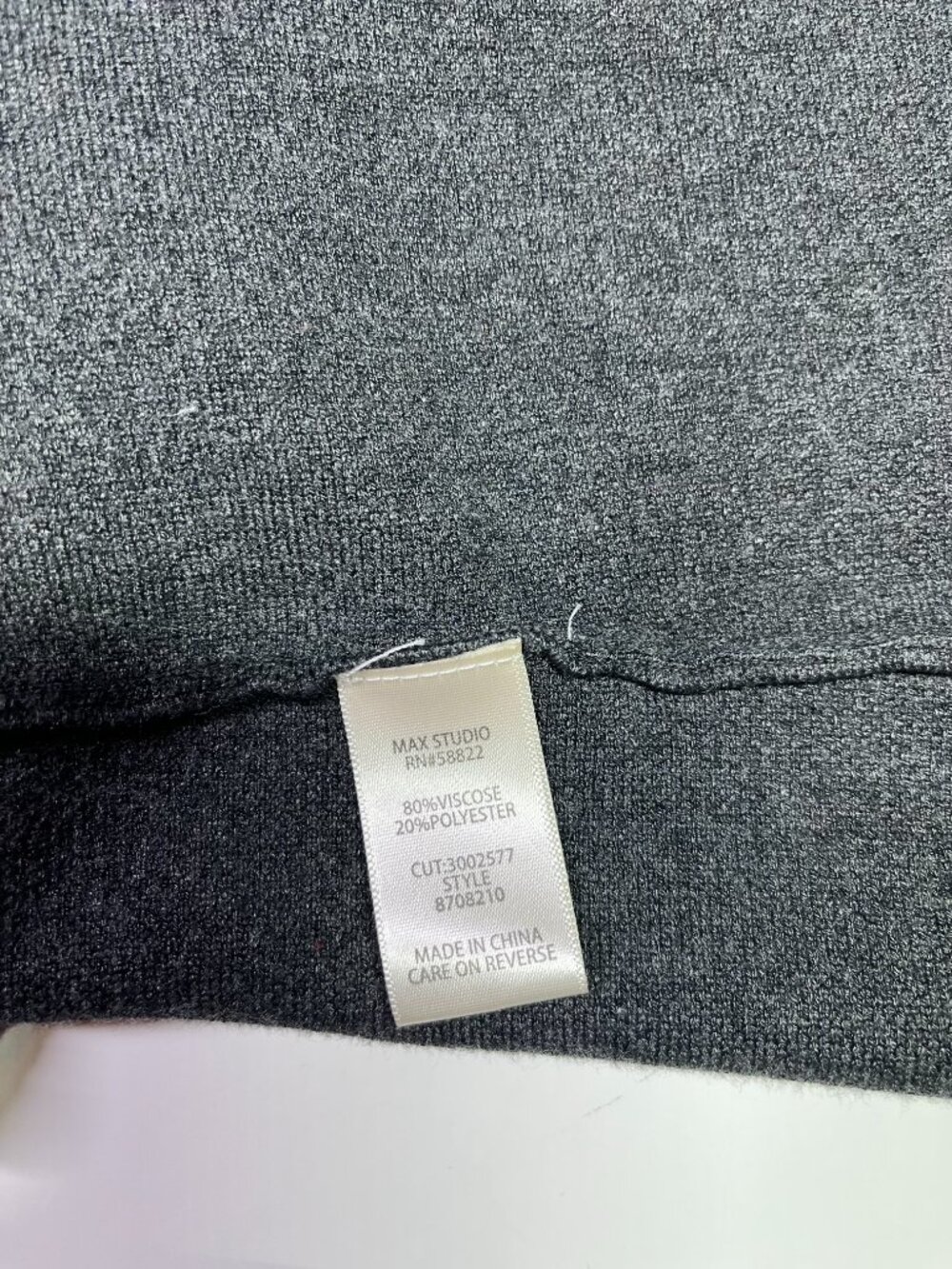 Max Studio Size M Grey Sweater Skirt Pull-On Knit - Picture 5 of 6